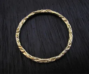 Large Gold Bronze Detailed Designer Jewelry Link Connector and Charm Holder (N)
