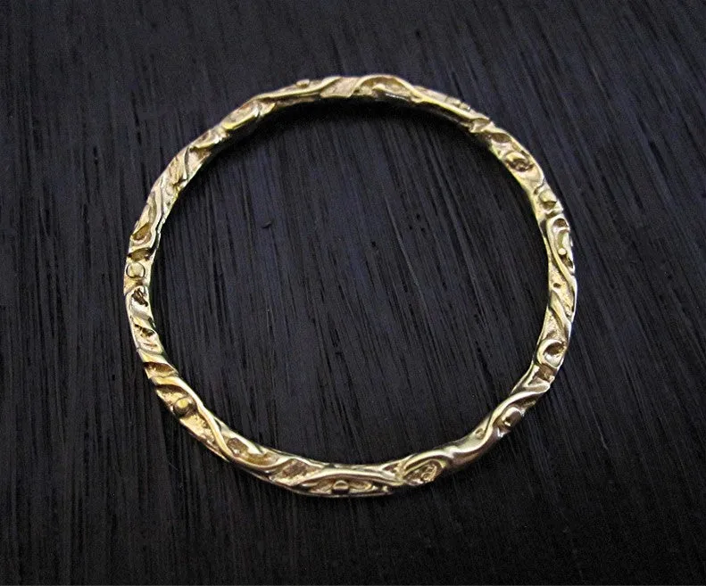 Large Gold Bronze Detailed Designer Jewelry Link Connector and Charm Holder (N)