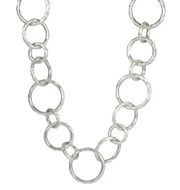 Large Texture Link Necklace