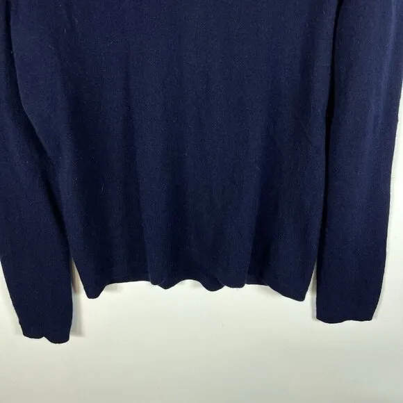 Lauren Ralph Lauren Merino Wool Cashmere Angora Rabbit Sweater Size L Blue Soft
