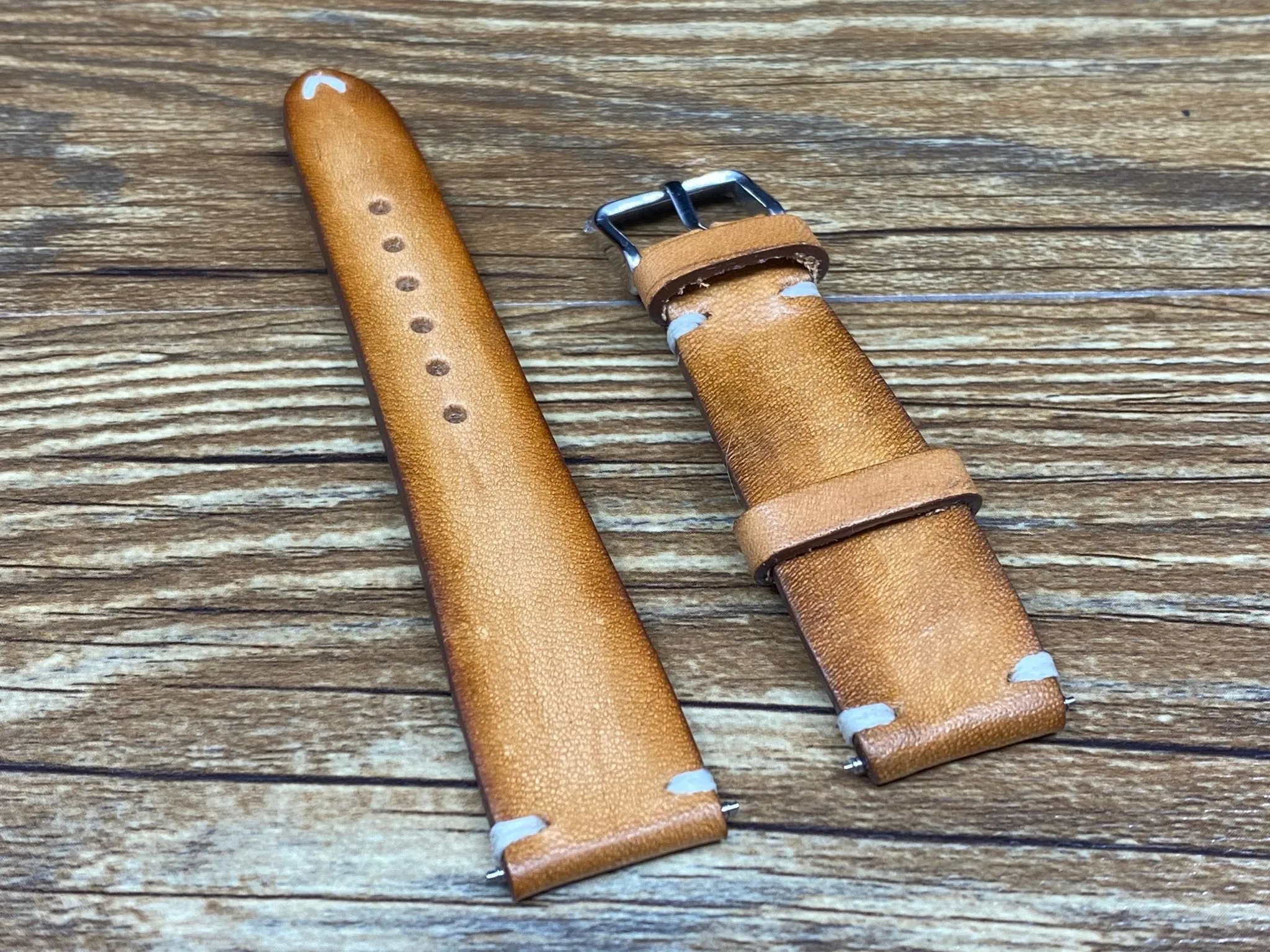 Leather Watch Straps 20mm, Vintage Brown Leather Mens Wrist Watch Band Replacement, Personalise Christmas Gift idea, Hand Stitched Vintage Faded Brown Leather Watch Straps, Watch Straps 19mm for Rolex
