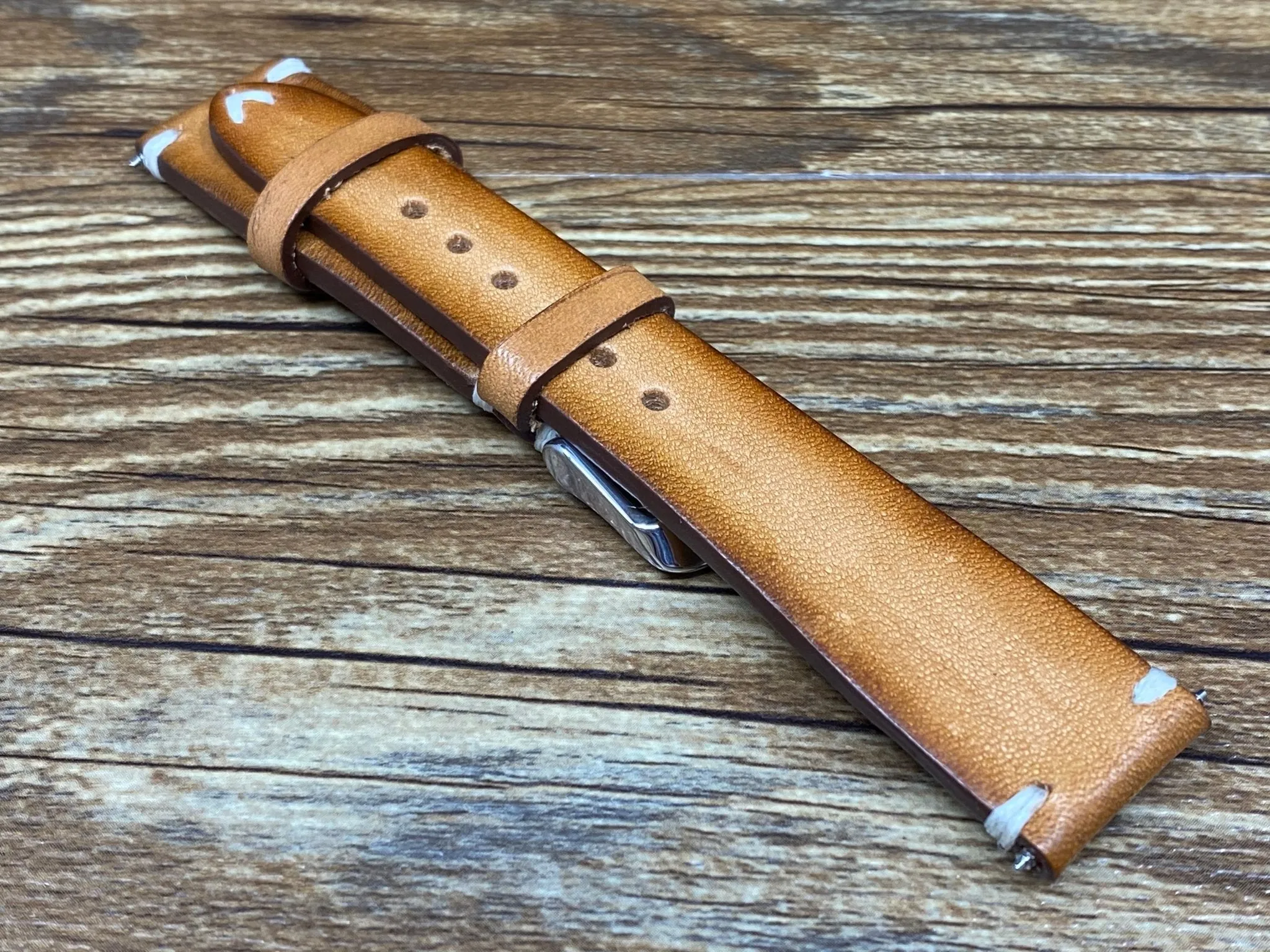 Leather Watch Straps 20mm, Vintage Brown Leather Mens Wrist Watch Band Replacement, Personalise Christmas Gift idea, Hand Stitched Vintage Faded Brown Leather Watch Straps, Watch Straps 19mm for Rolex