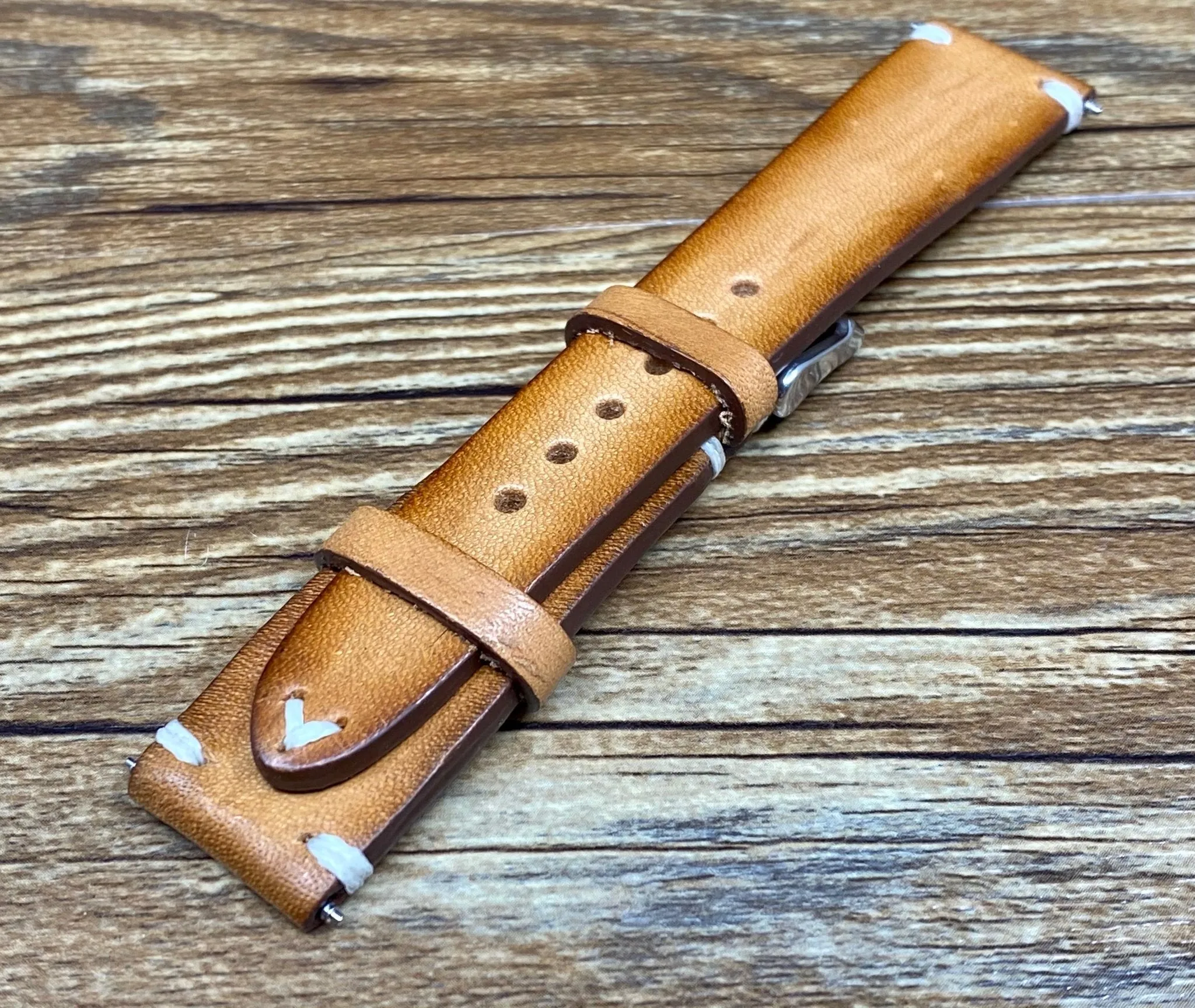 Leather Watch Straps 20mm, Vintage Brown Leather Mens Wrist Watch Band Replacement, Personalise Christmas Gift idea, Hand Stitched Vintage Faded Brown Leather Watch Straps, Watch Straps 19mm for Rolex