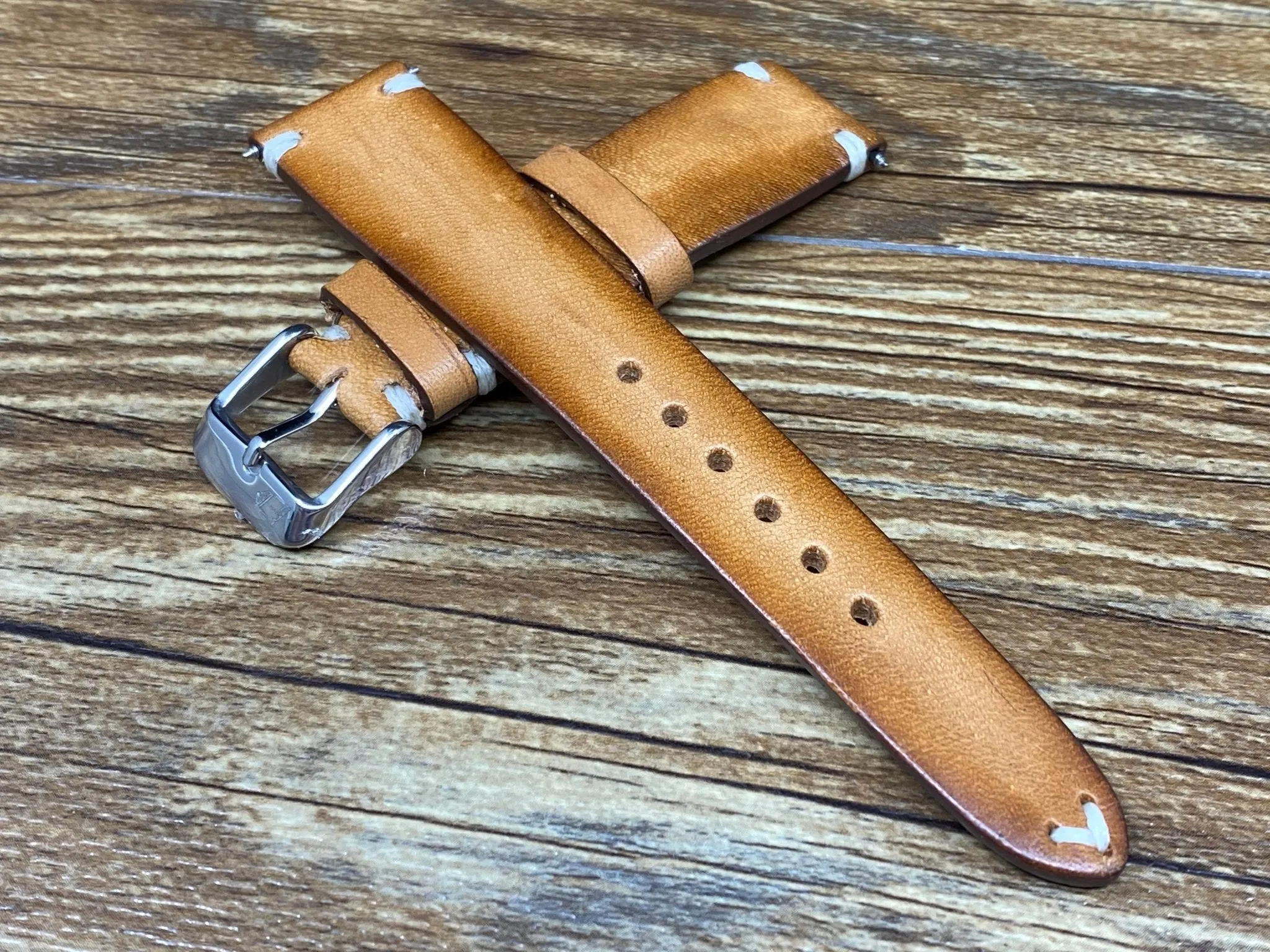 Leather Watch Straps 20mm, Vintage Brown Leather Mens Wrist Watch Band Replacement, Personalise Christmas Gift idea, Hand Stitched Vintage Faded Brown Leather Watch Straps, Watch Straps 19mm for Rolex