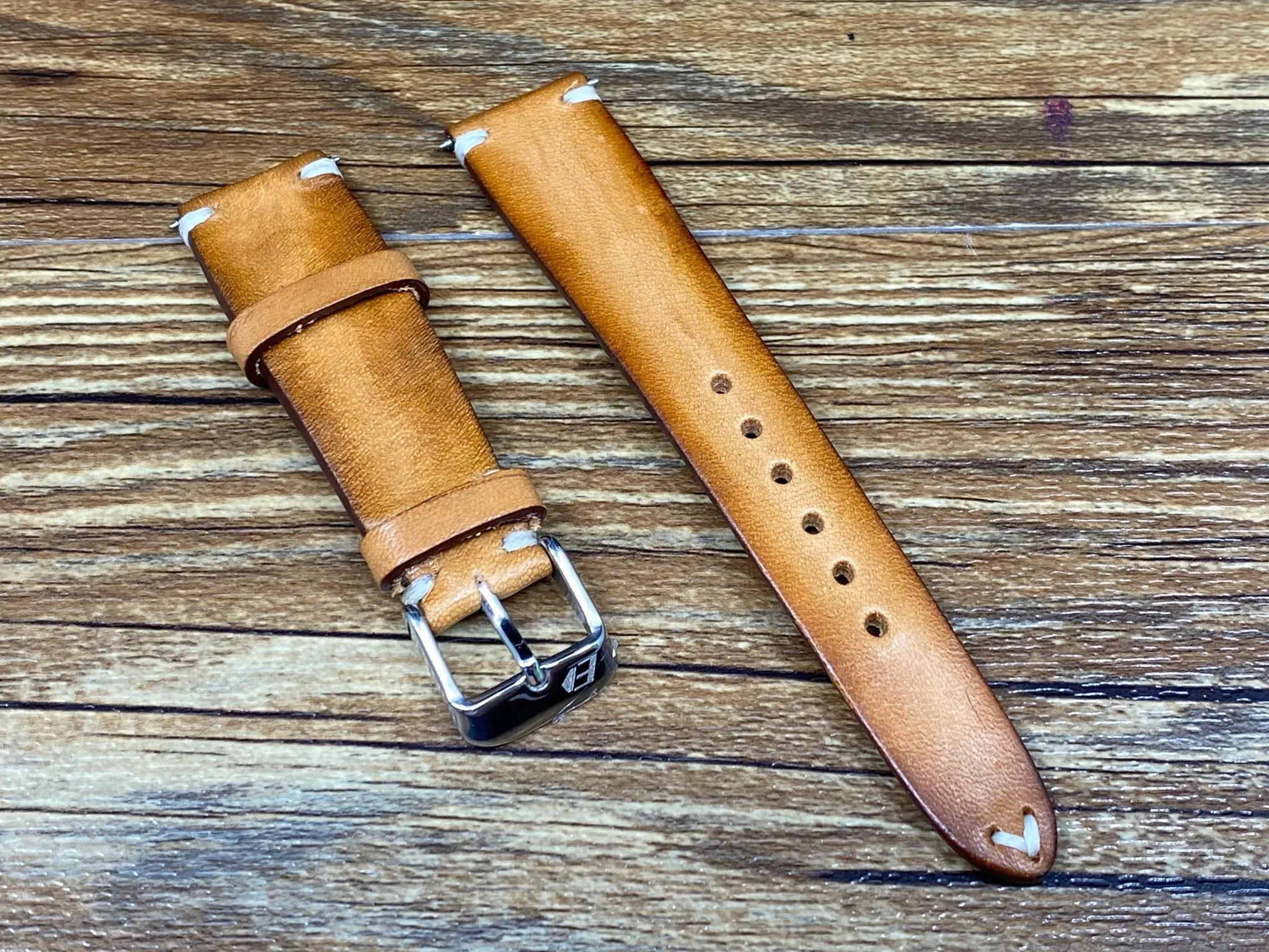 Leather Watch Straps 20mm, Vintage Brown Leather Mens Wrist Watch Band Replacement, Personalise Christmas Gift idea, Hand Stitched Vintage Faded Brown Leather Watch Straps, Watch Straps 19mm for Rolex