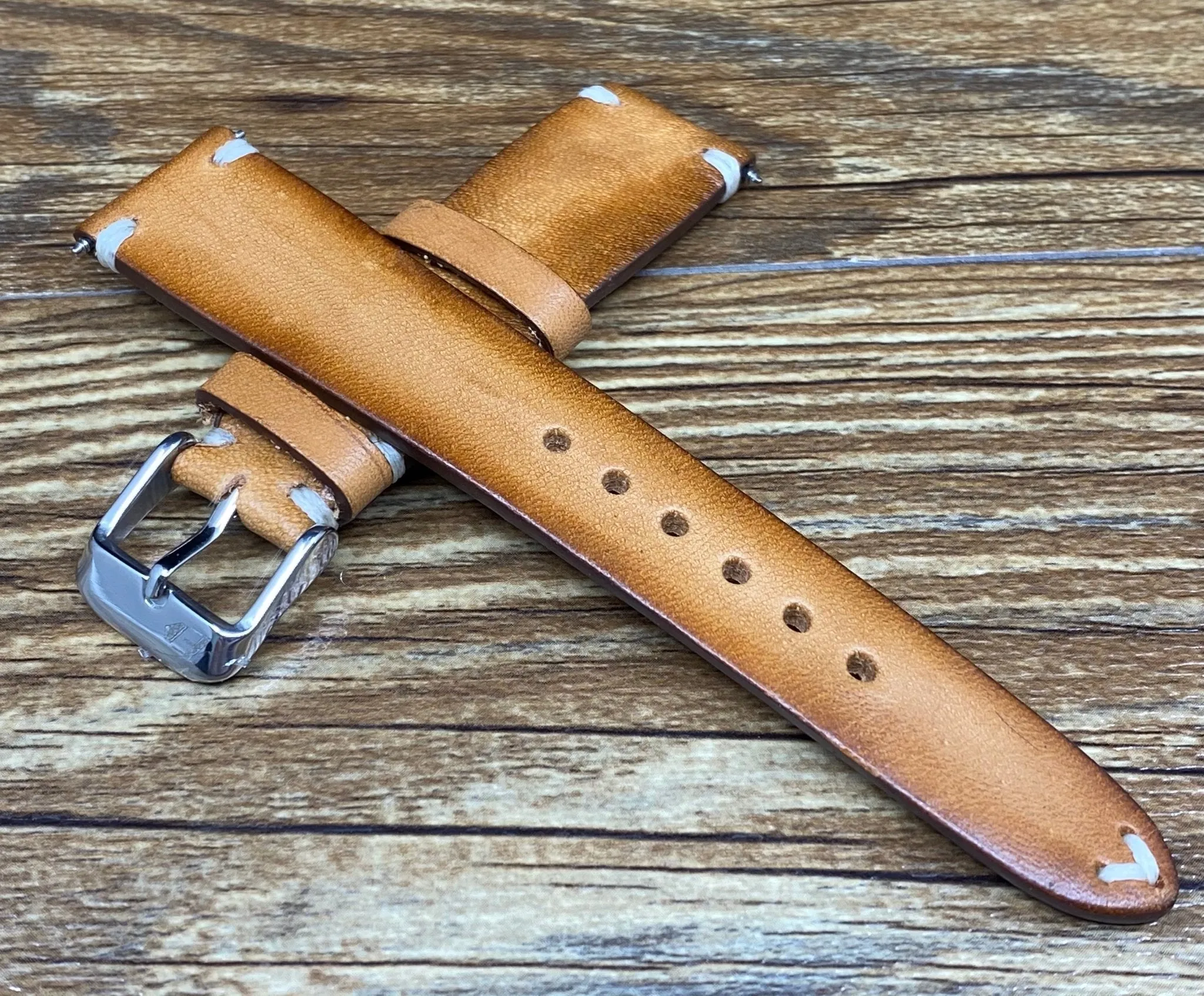 Leather Watch Straps 20mm, Vintage Brown Leather Mens Wrist Watch Band Replacement, Personalise Christmas Gift idea, Hand Stitched Vintage Faded Brown Leather Watch Straps, Watch Straps 19mm for Rolex