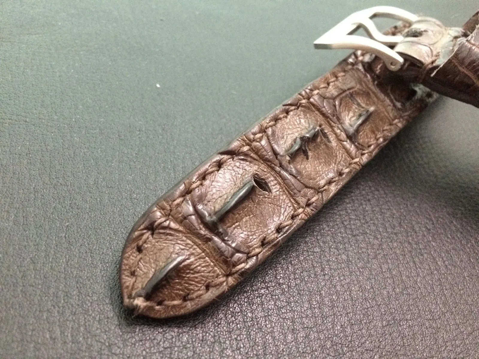 Leather Watch Straps, Brown Alligator Watch band, Leather Watch Band, 24mm 26mm Watch Strap replacement
