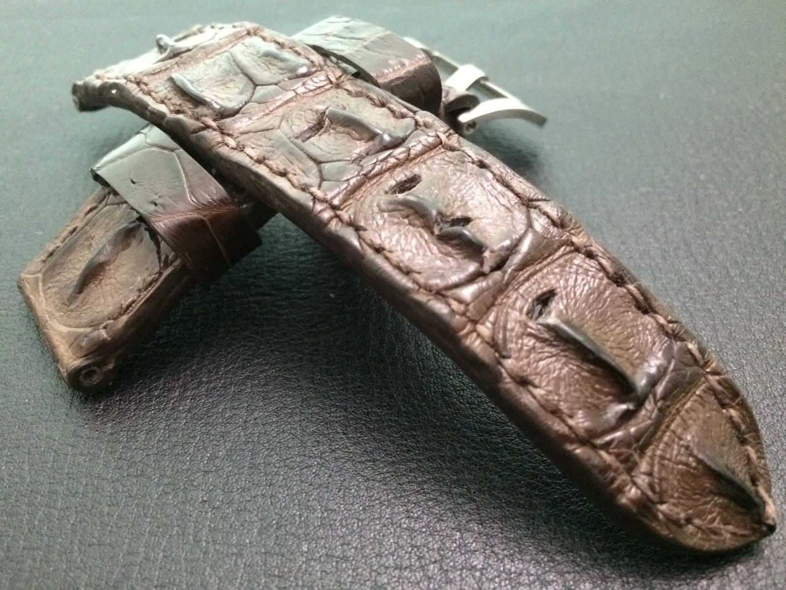 Leather Watch Straps, Brown Alligator Watch band, Leather Watch Band, 24mm 26mm Watch Strap replacement