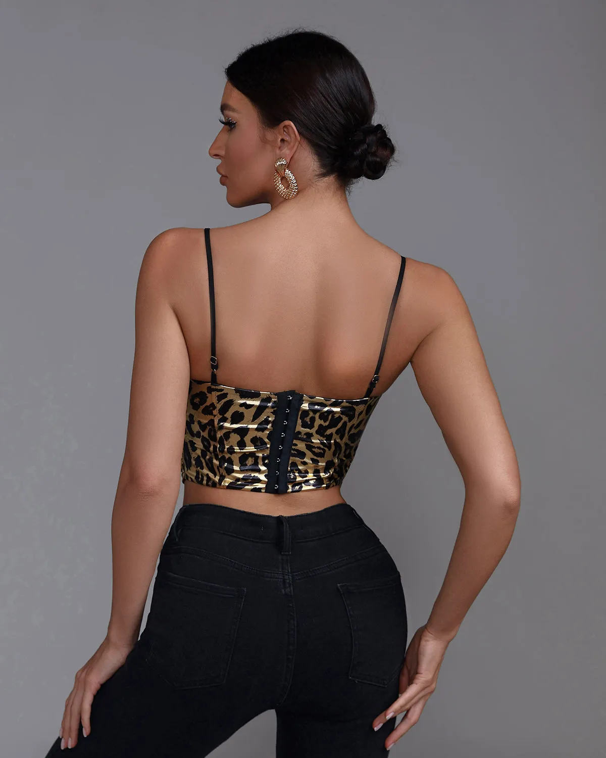 Leopard Print Strap Top
