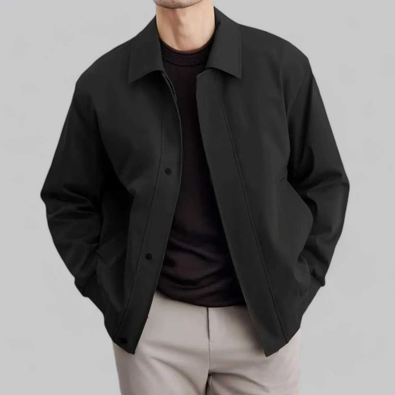 Lightweight Business Jacket | Short Buttoned Design, Breathable Fabric, Perfect for Professional Wear