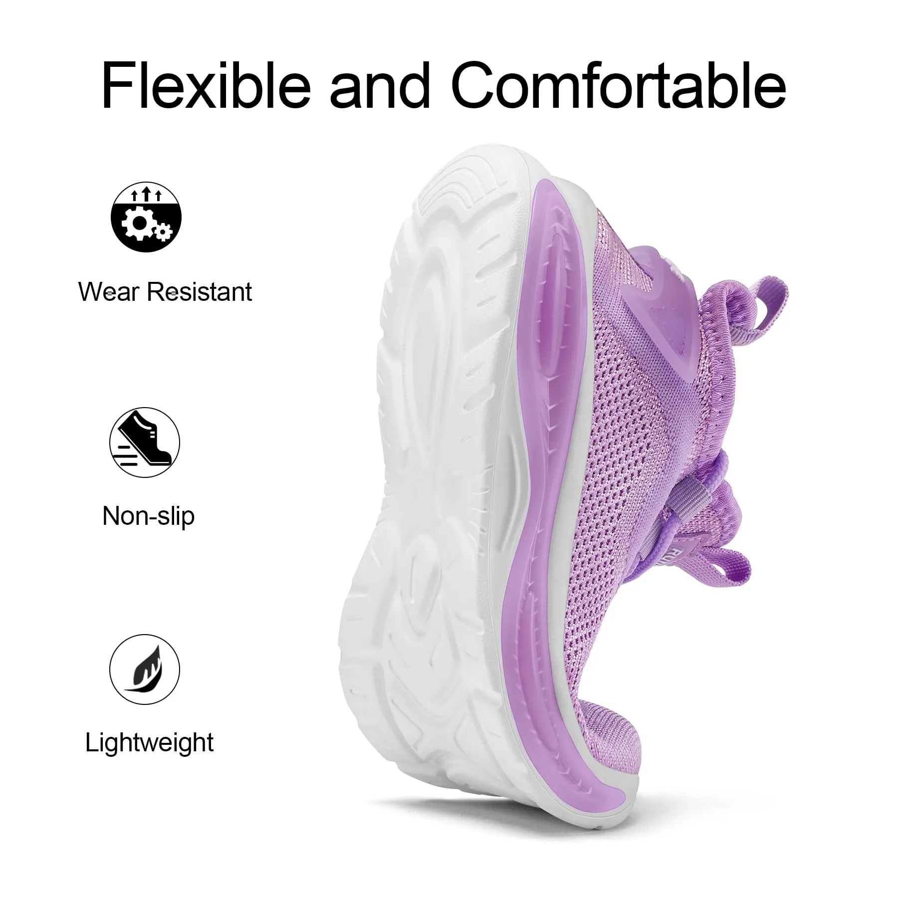 Lightweight Sports Sneakers Solid Color