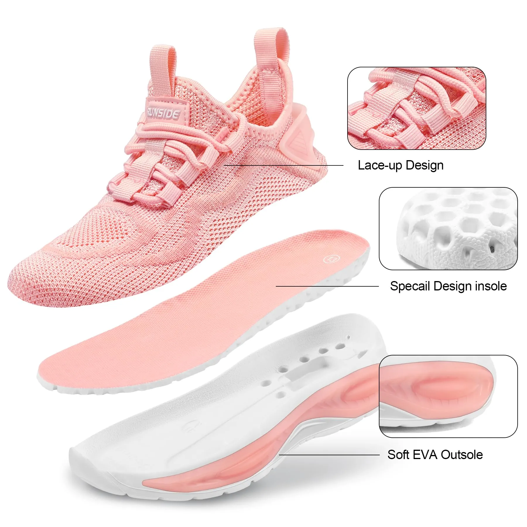 Lightweight Sports Sneakers Solid Color