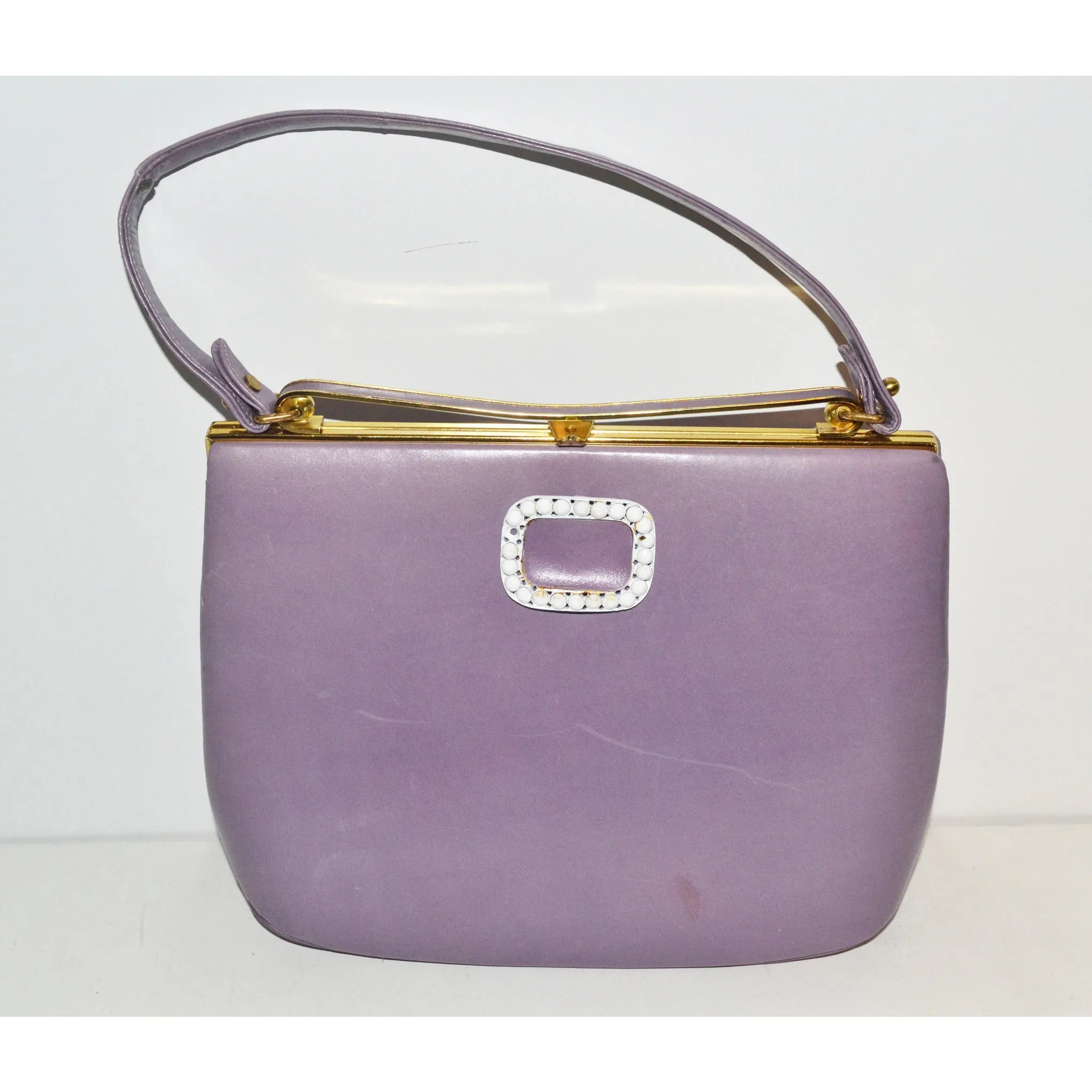 Lilac Leather Purse By Nicholas Reich