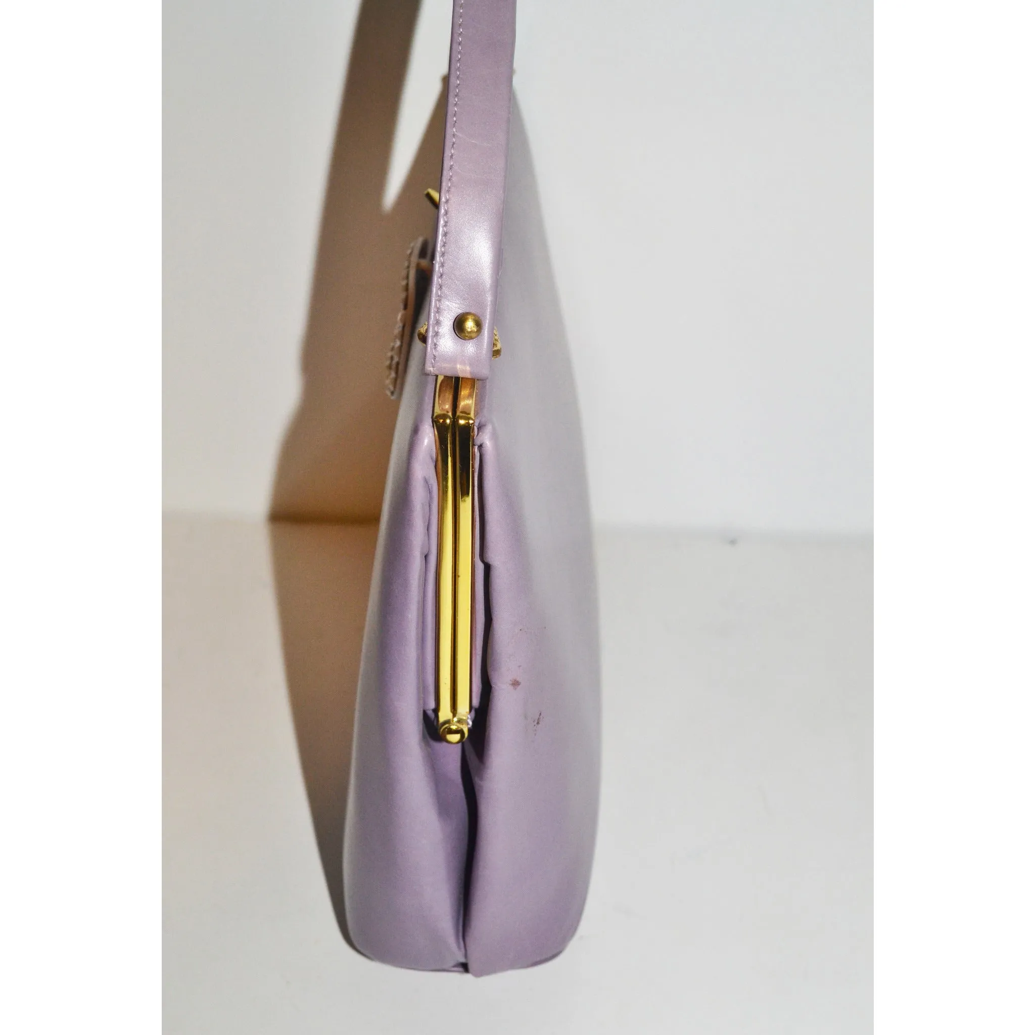 Lilac Leather Purse By Nicholas Reich