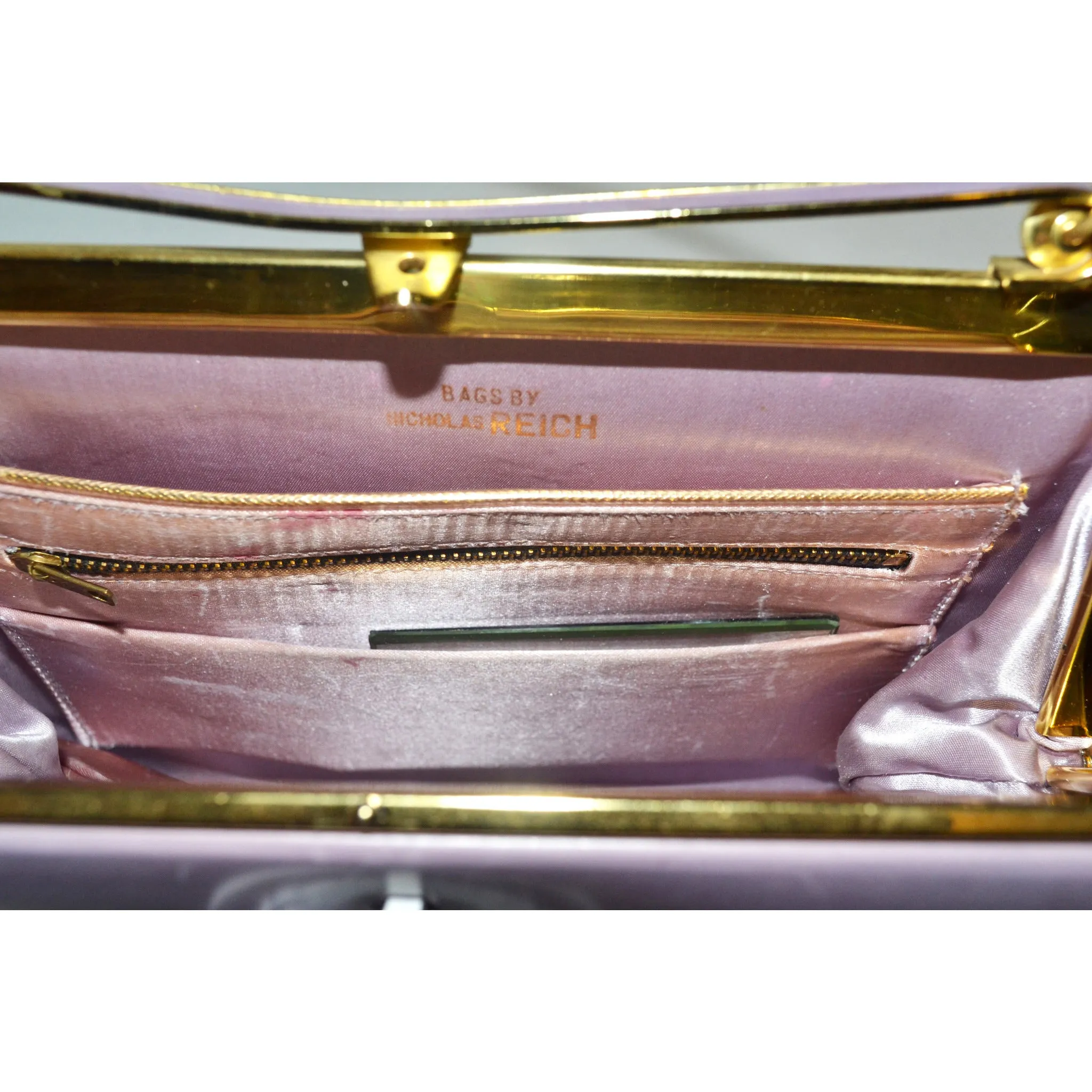 Lilac Leather Purse By Nicholas Reich