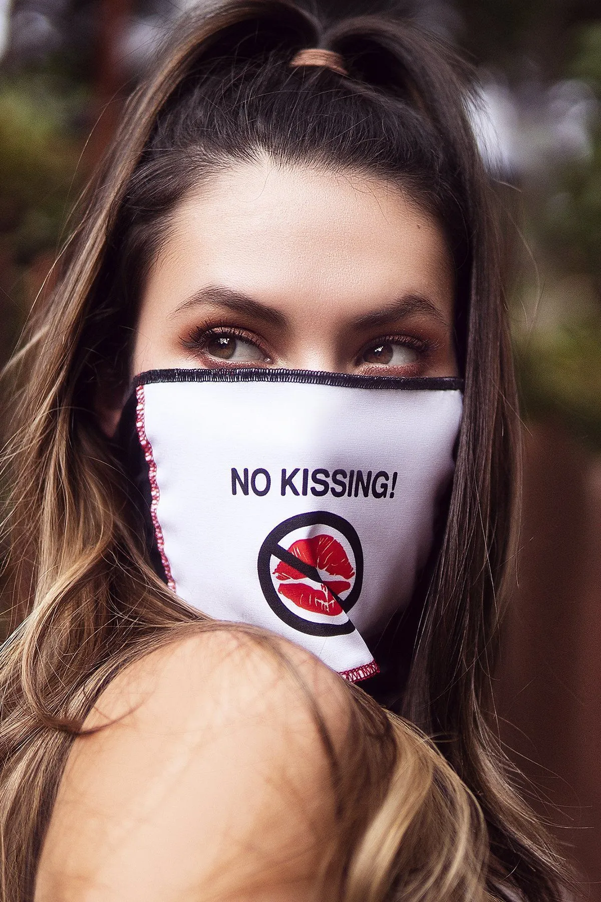 Lip Print Convertible Tube Scarf Face Mask