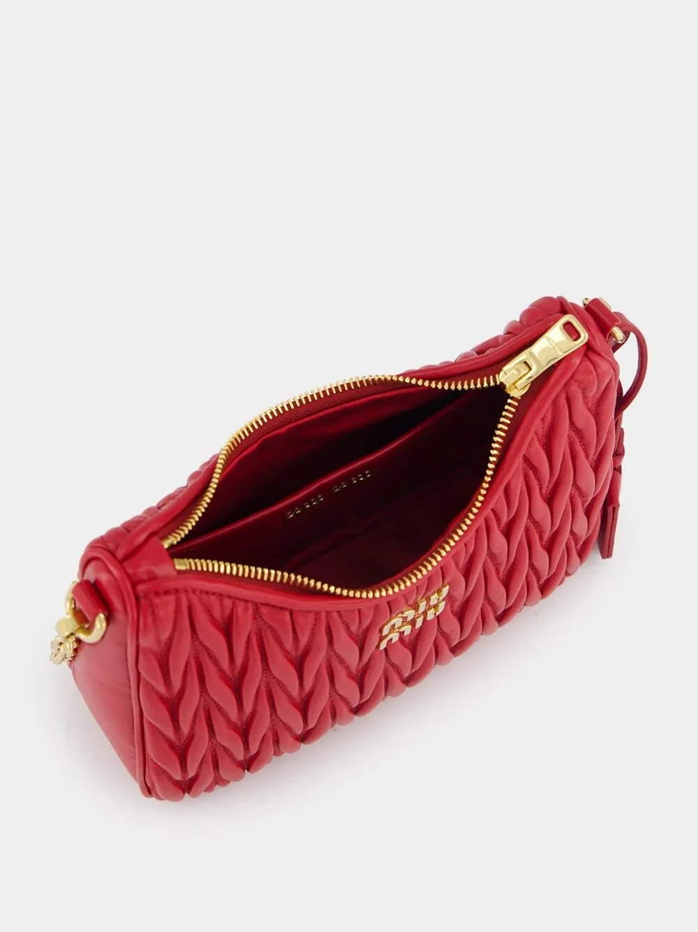 Logo-Plaque Matelassé Leather Shoulder Bag
