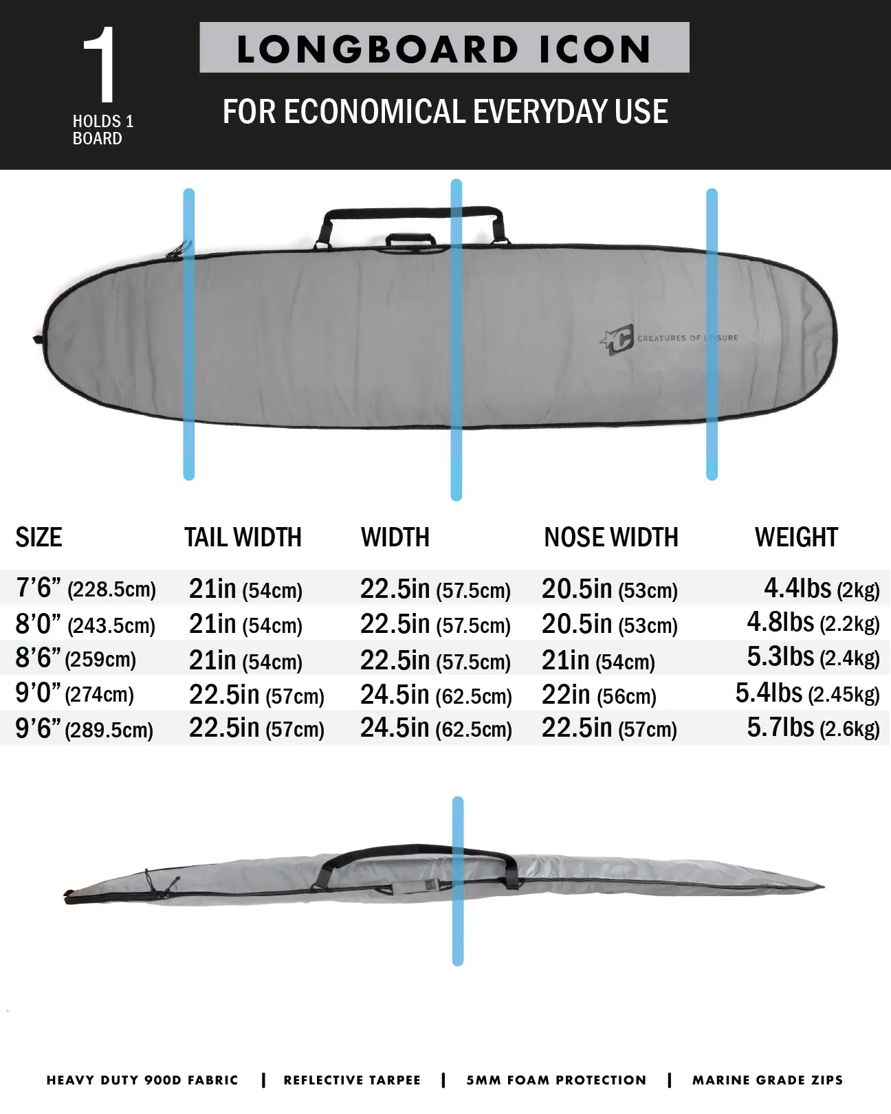 Longboard ICON | Silver Black