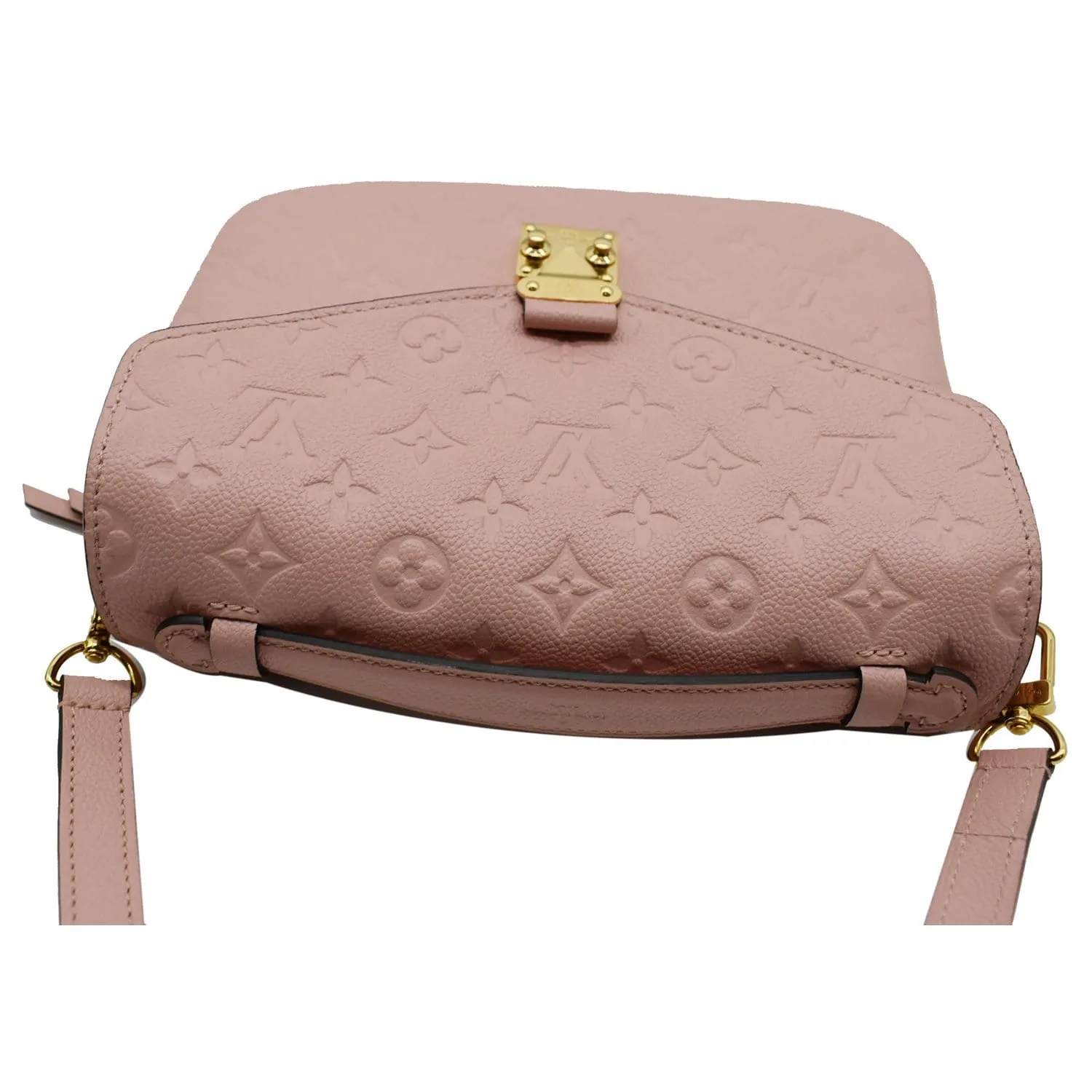 LOUIS VUITTON Metis Pochette Empreinte Leather Crossbody Bag Rose Poudre