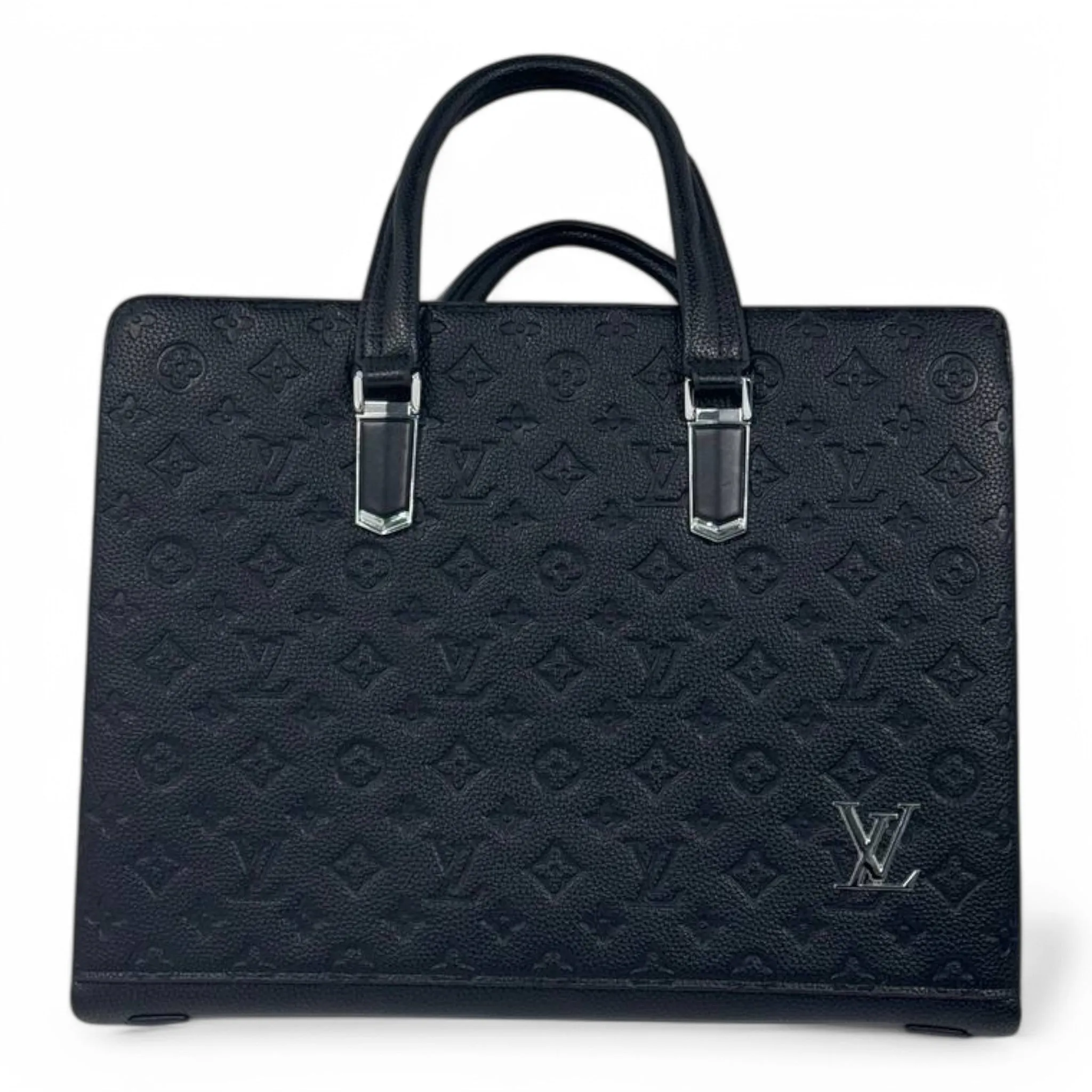 Louis Vuitton Monogram Black Leather Briefcase – Luxury Business Bag
