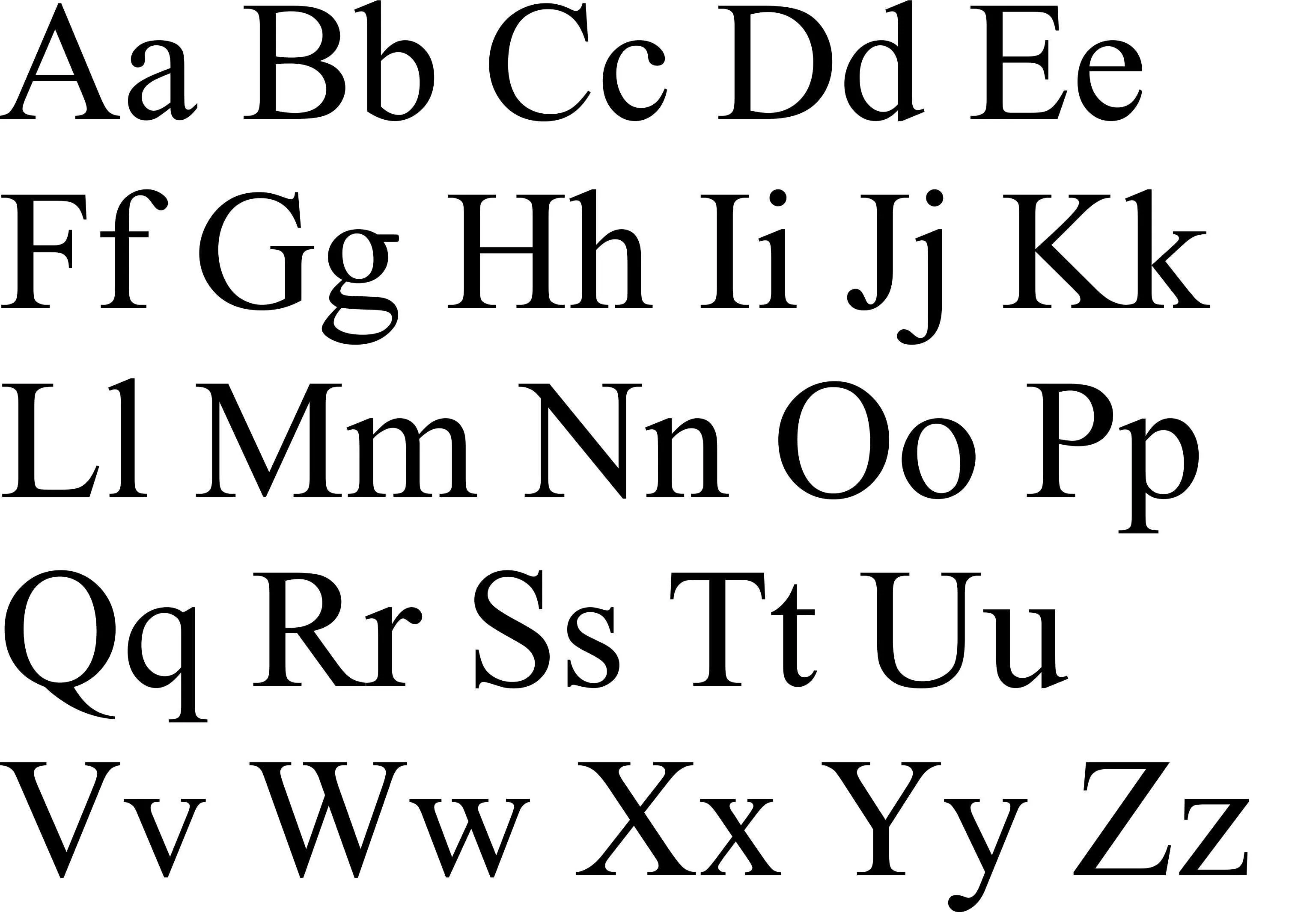 Lowercase Roman Times Initial Necklace