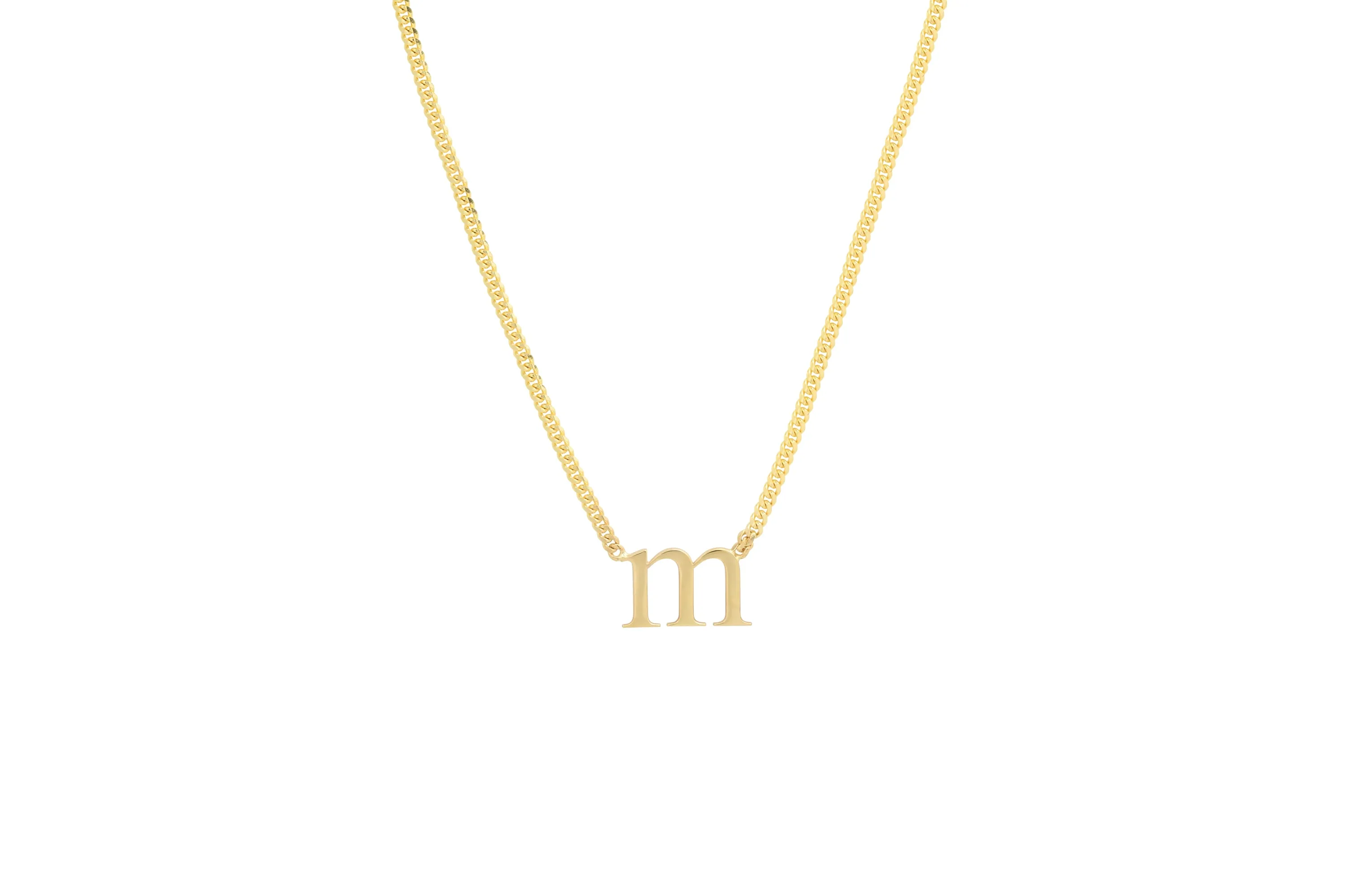 Lowercase Roman Times Initial Necklace