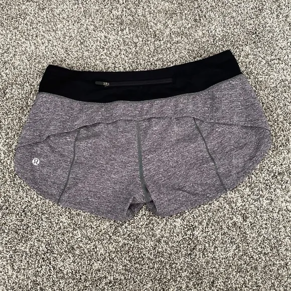 Lululemon Speed Up Short *2.5&quot;Heather Lux Multi Black / Black
