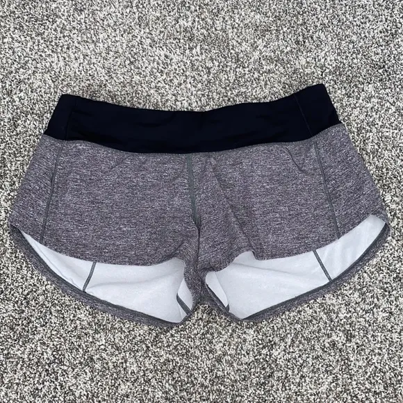 Lululemon Speed Up Short *2.5&quot;Heather Lux Multi Black / Black