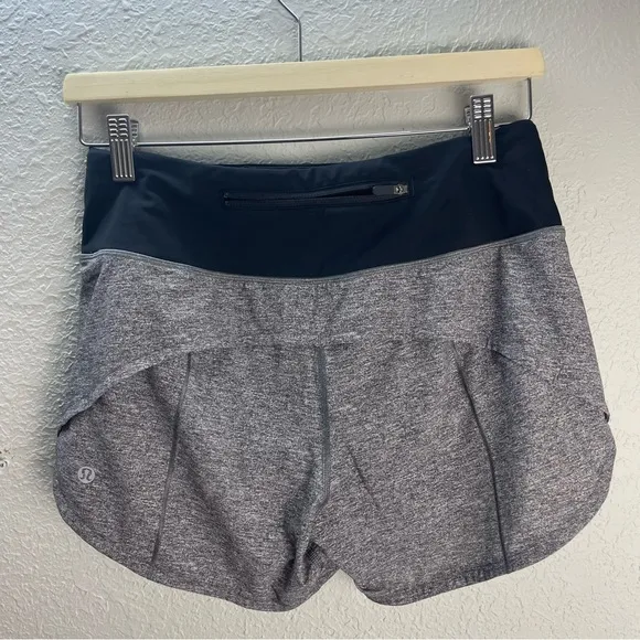 Lululemon Speed Up Short Long Updated FitHeather Lux Multi Black heather gray
