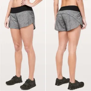 Lululemon Speed Up Short Long Updated FitHeather Lux Multi Black heather gray