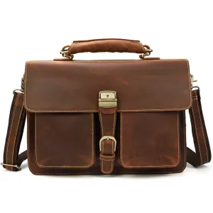 Luxe Leather Briefcase - Professional & Elegant