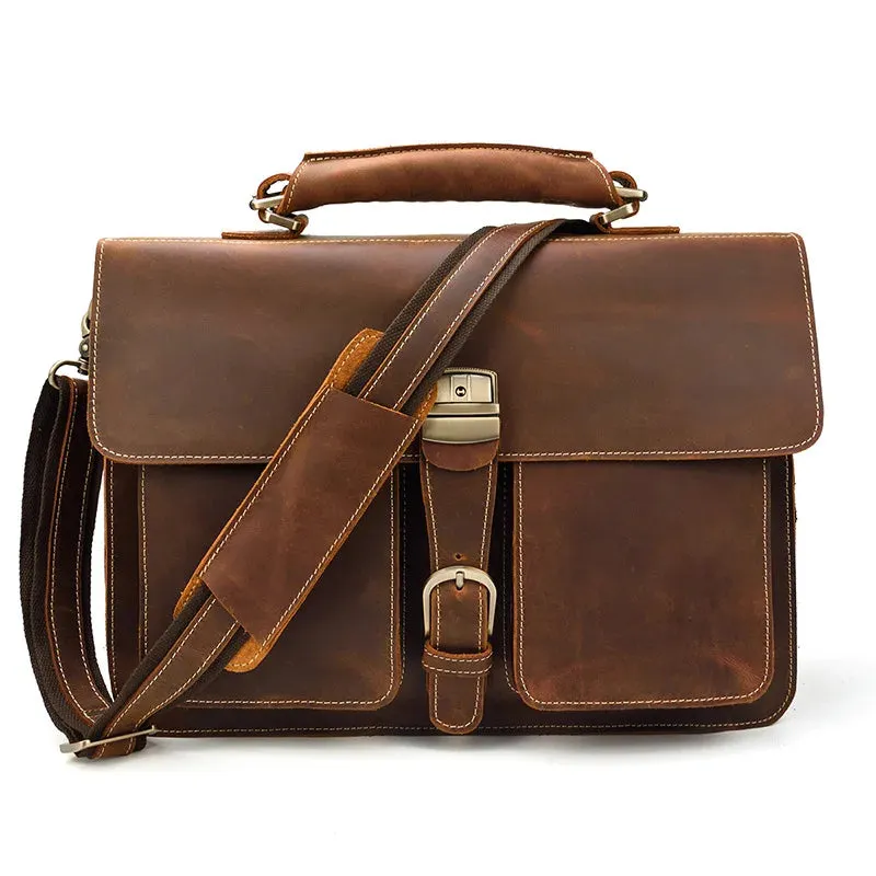 Luxe Leather Briefcase - Professional & Elegant