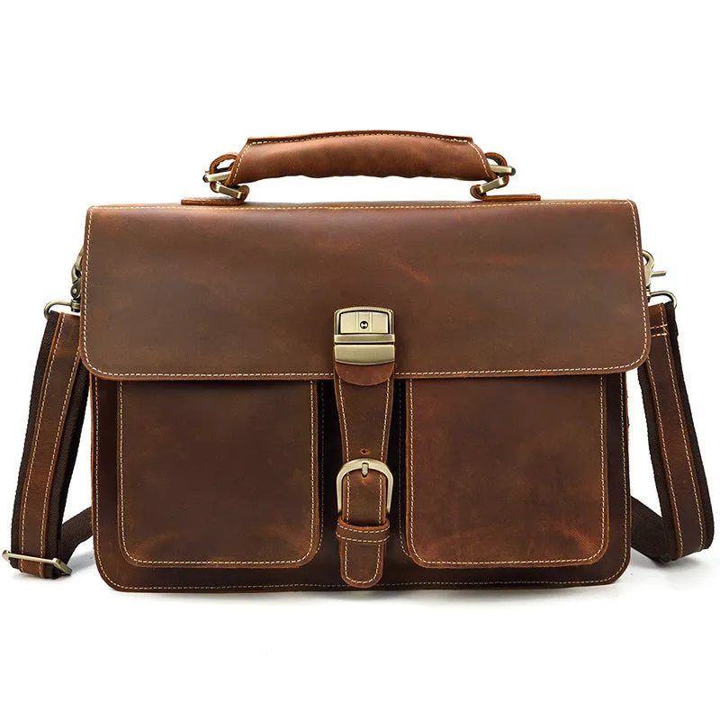 Luxe Leather Briefcase - Professional & Elegant