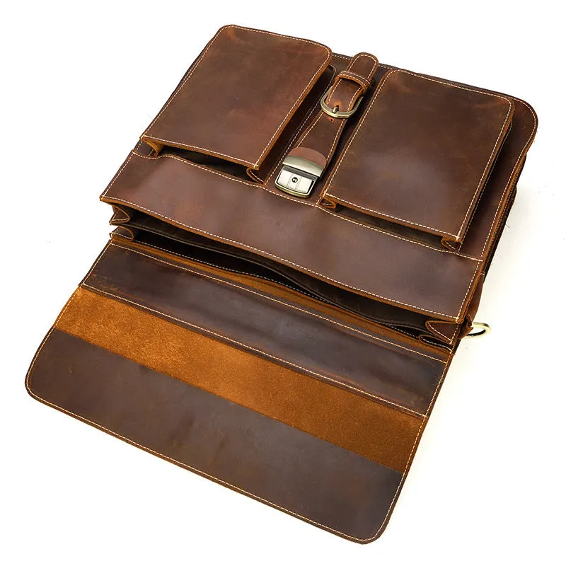 Luxe Leather Briefcase - Professional & Elegant