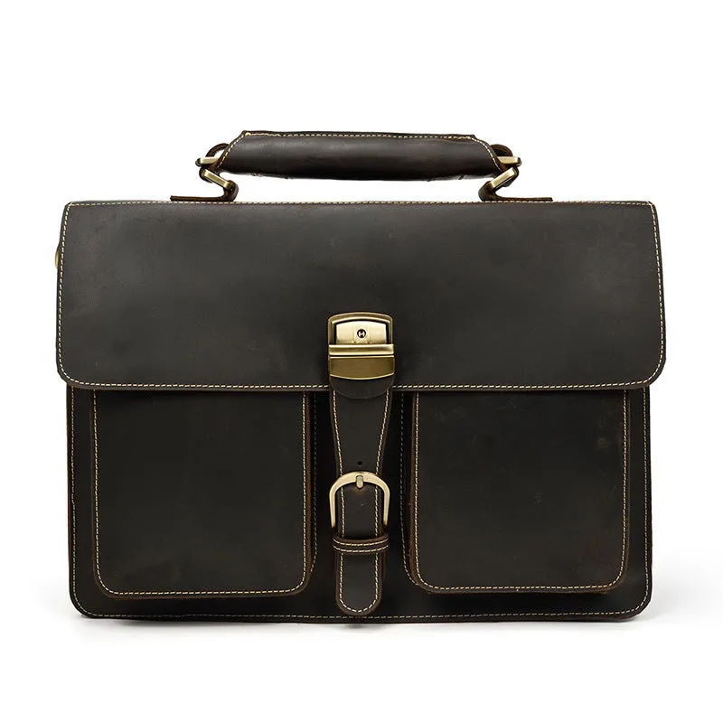 Luxe Leather Briefcase - Professional & Elegant