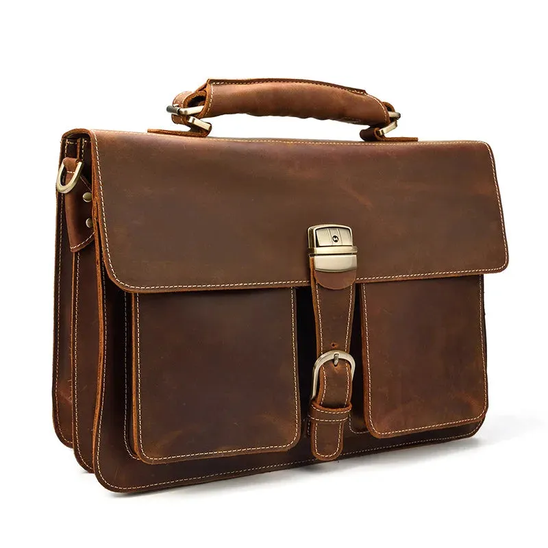 Luxe Leather Briefcase - Professional & Elegant