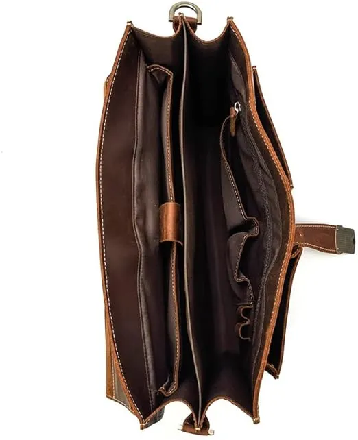 Luxe Leather Briefcase - Professional & Elegant