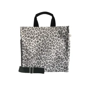 Luxe North South Bag: Grey Leopard