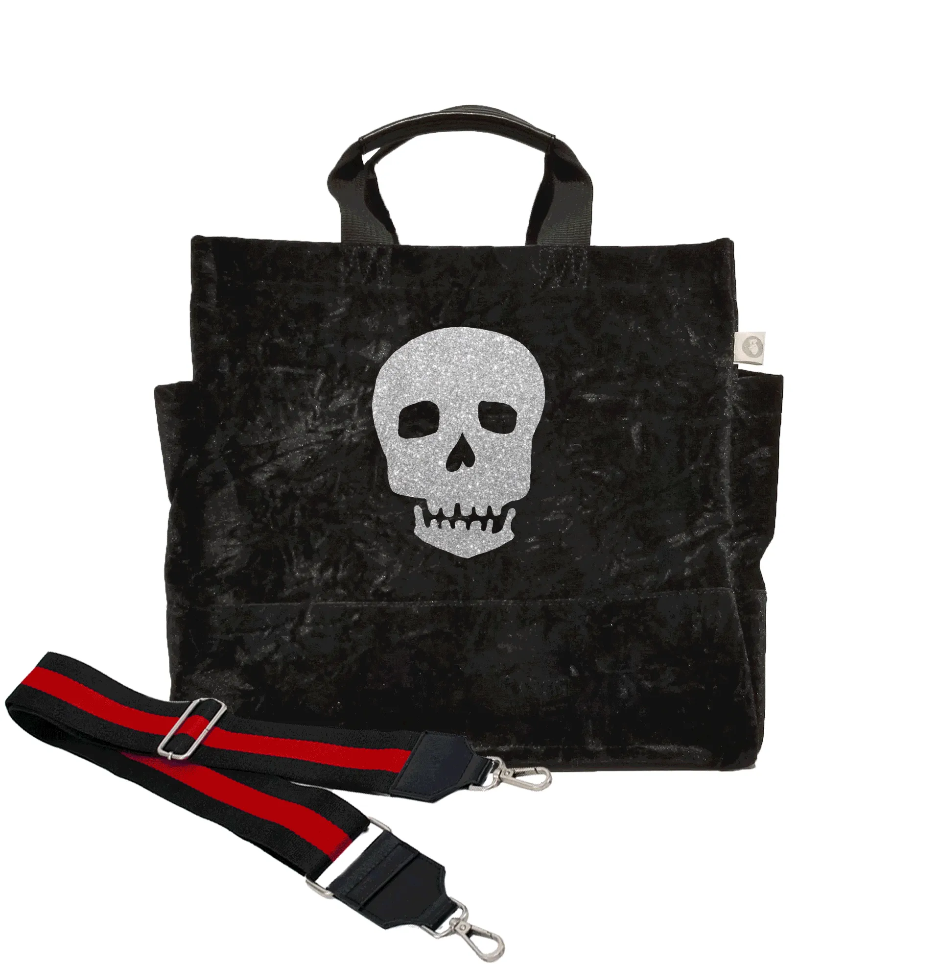 Luxe North South: Black Crushed Velvet