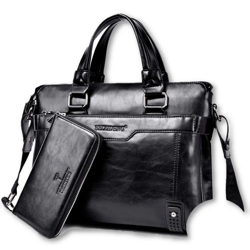 luxury leather men's briefcase leather business briefcase bag shoulder bag men's messenger bag tote handbag