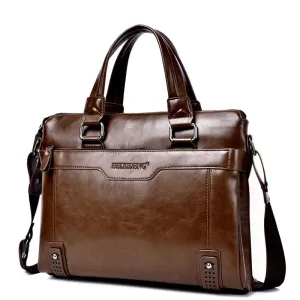 luxury leather men's briefcase leather business briefcase bag shoulder bag men's messenger bag tote handbag