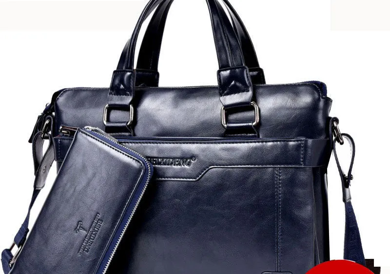 luxury leather men's briefcase leather business briefcase bag shoulder bag men's messenger bag tote handbag