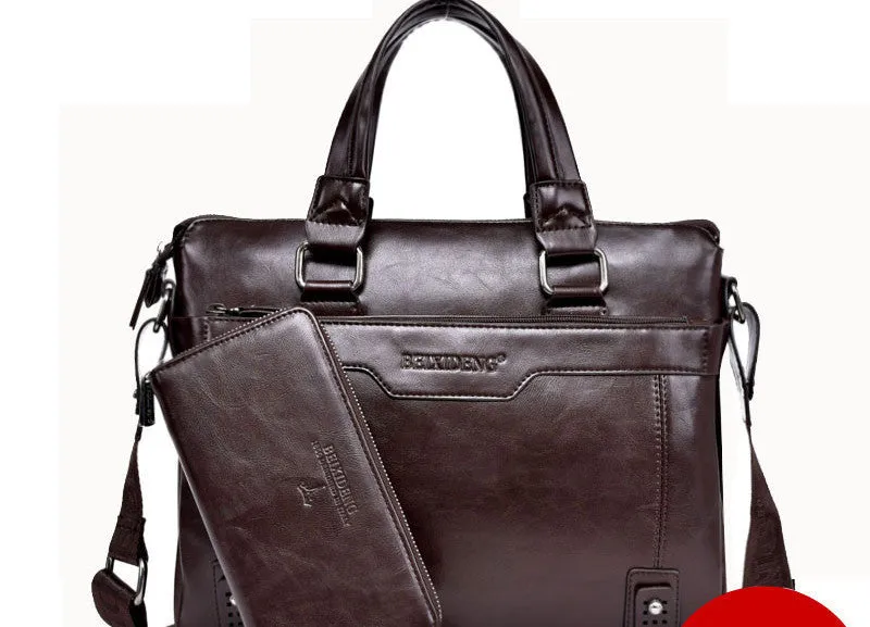 luxury leather men's briefcase leather business briefcase bag shoulder bag men's messenger bag tote handbag