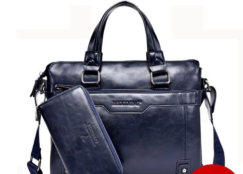 luxury leather men's briefcase leather business briefcase bag shoulder bag men's messenger bag tote handbag