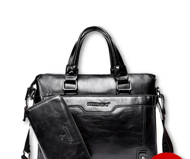 luxury leather men's briefcase leather business briefcase bag shoulder bag men's messenger bag tote handbag