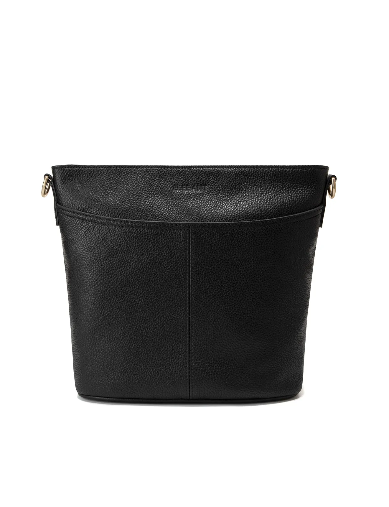 MACKENZIE LEATHER BUCKET BAG- E1-0833-BLK