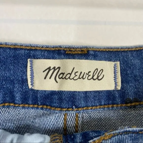 MADEWELL NWT Heart Print Stretch Denim Mini Skirt
