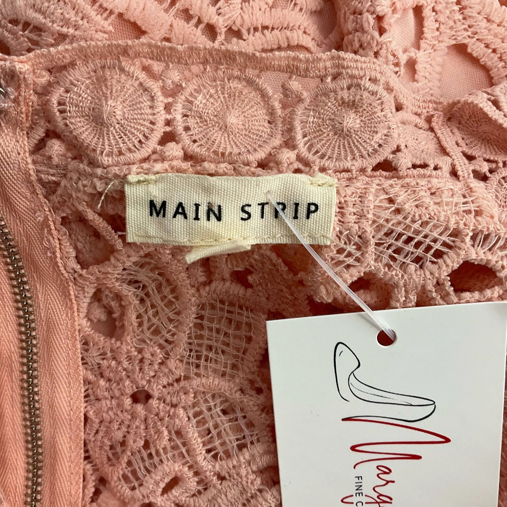 Main Strip Solid Cold Shoulder Dress Size Large