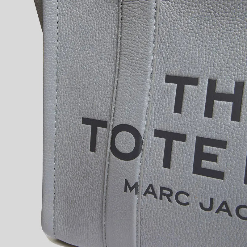 MARC JACOBS The Leather Medium Tote Bag Wolf Grey RS-H004L01PF21