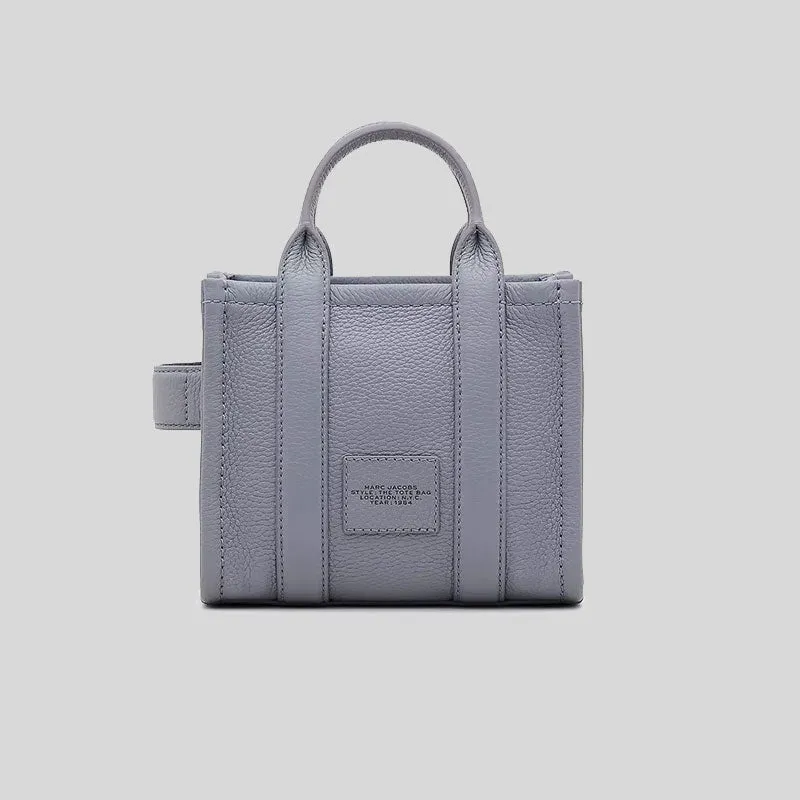MARC JACOBS The Leather Mini Tote Bag Wolf Grey RS-H053L01RE22